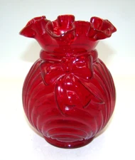 Fenton Ruby Red Caprice Vase