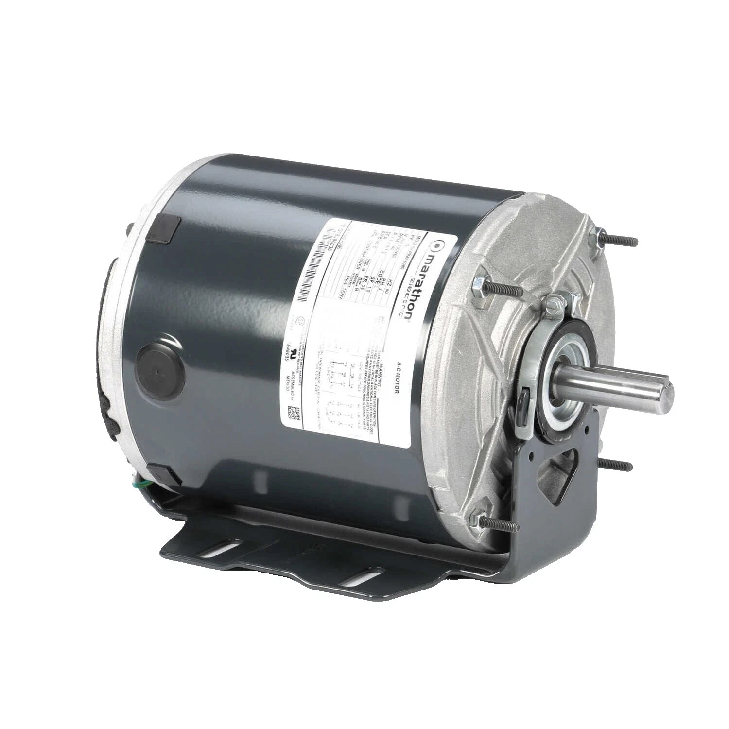 AC 12 V General Purpose Industrial Electric Motors 1/2 HP Rated Load