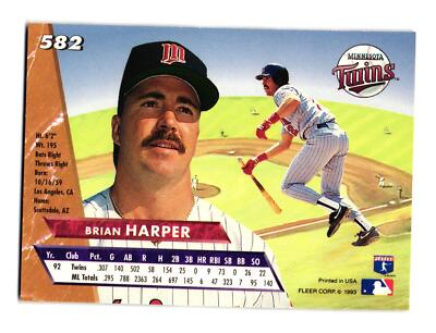 1993 Ultra #582 Brian Harper Minnesota Twins | eBay