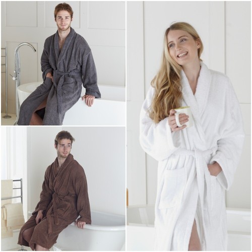 100 EGYPTIAN COTTON TERRY TOWEL DRESSING GOWN TOWELLING BATH ROBE