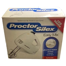 Proctor Silex Easy Mix 62515R 5 Speed Hand Mixer white