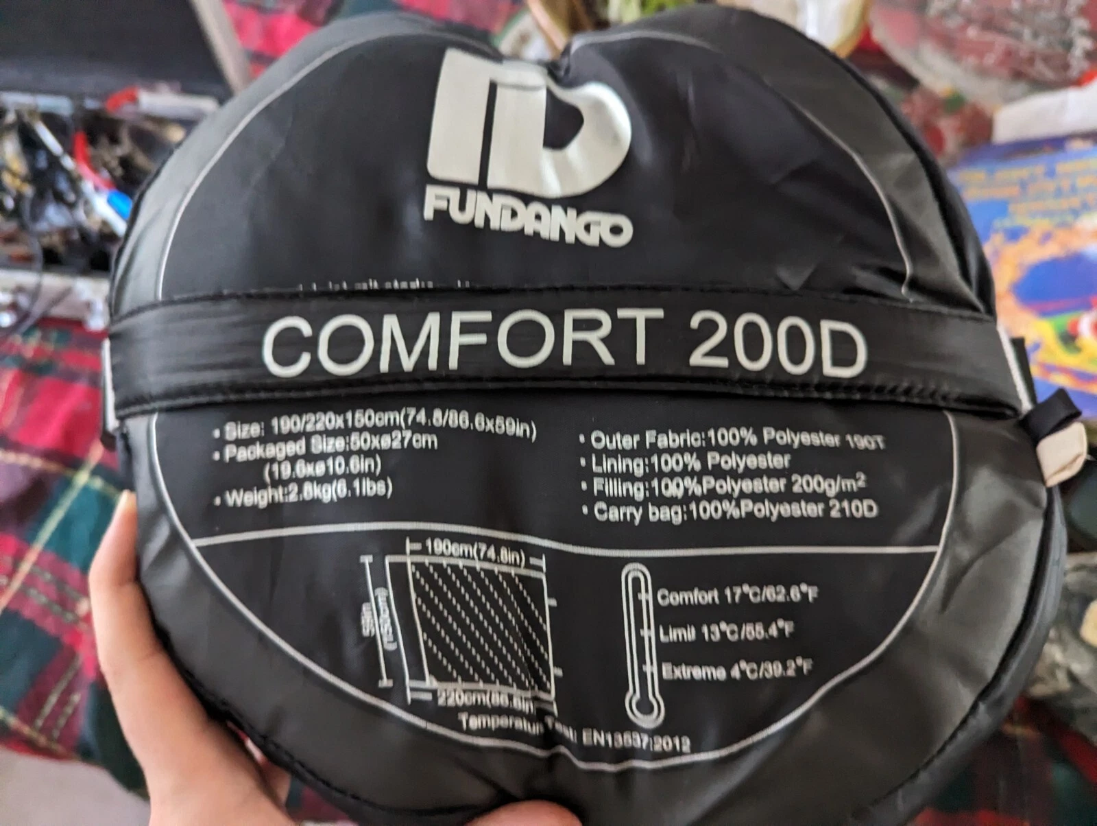 Ultra Light Fundango Compact Comfort 200L Sleeping Bag Pink 2.2lbs weight New