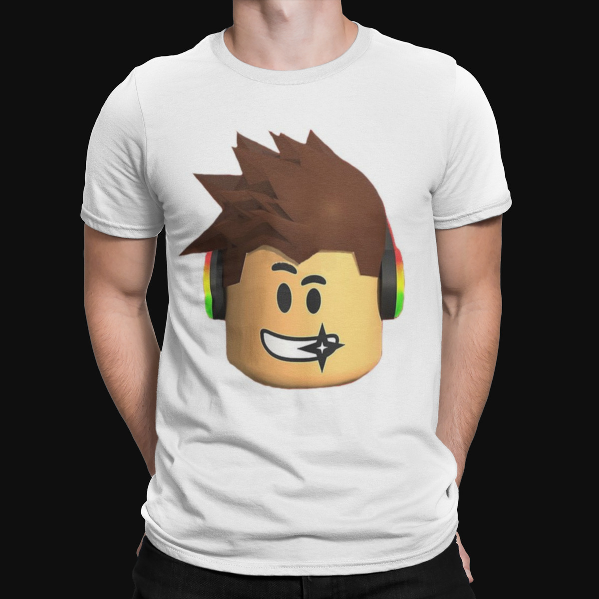 Roblox Head T-Shirt - Cool - Children - Cartoon -  - Chad