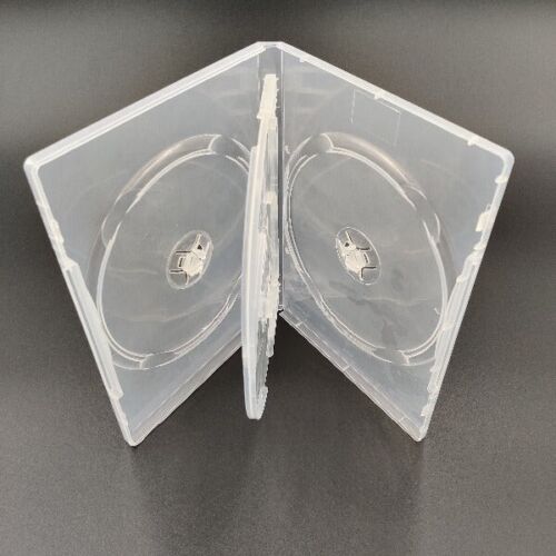 5 x 4 Way Clear DVD 14mm Spine Holds 4 Discs New Replacement Case - Picture 1 of 3