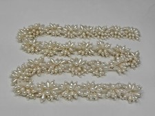 28 pcs Fancy White Pearl Teardrop Cluster Beads Beaded Sewing Craft Trim