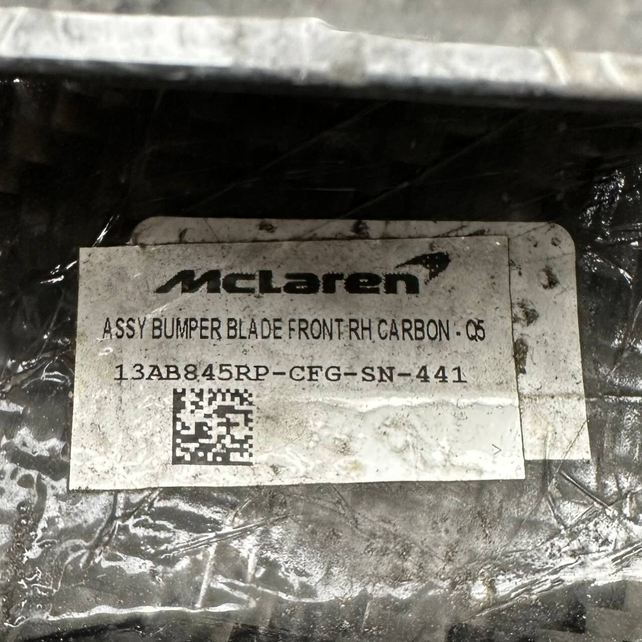 2019 2020 2021 2022 2023 MCLAREN 600LT FRONT BUMPER RIGHT LOWER SECTION TRIM