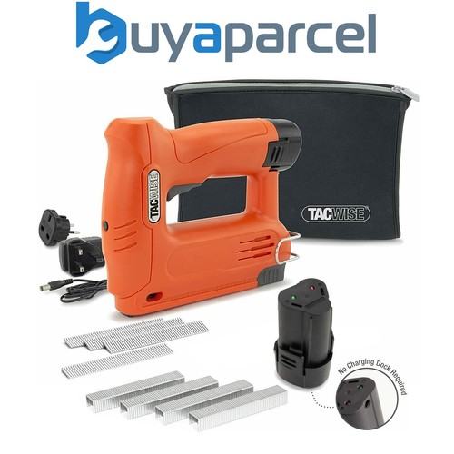 Tacwise 12V Cordless Staple Gun Tacker Nailer x2 Battery Kit 1586 140
