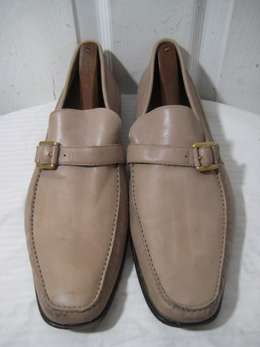 Bally Pompano Of Switzerland Loafers Shoes Men’s Size 12 M Beige Leather s-l400.jpg main image 4