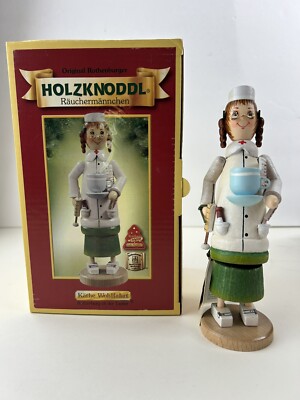 Käthe Wohlfahrt Holzknoddle Holzmannl Nurse Incense Smoker Original Rothenburger