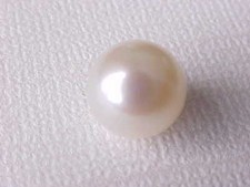 9.5MM - 10MM AAA GENUINE ROUND WHITE HALF DRILLED PEARL LOOSE
