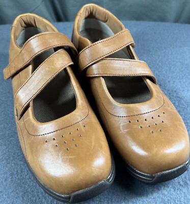 Drew Orchid Mary Jane Shoes Women's Sz 8M Brown Leather Therapeutic Comfort EUC!