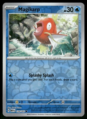 Magikarp Reverse Holo NM 129/165 Scarlet & Violet 151 Pokemon Card