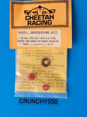 Diff Centering Kit Cheetah Racing Ball Diff Pan Car Vintage RC Part | eBay
