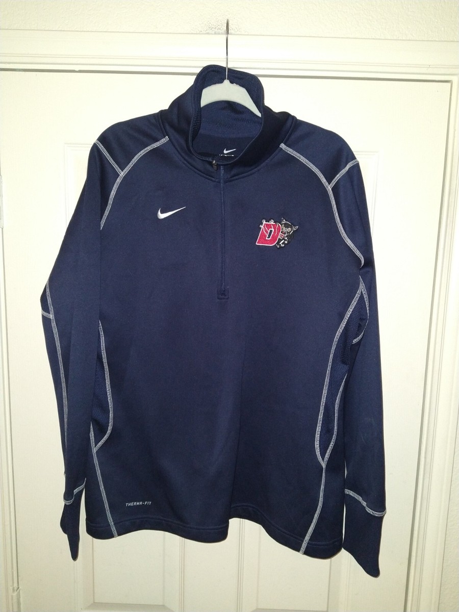 Nike Therma-Fit Blue Quarter Zip Pullover Men's sz XL W/ Logo
