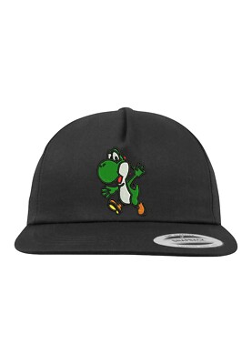 Youth Designz Kinder Cap Yoshi Kappe Snapback Mario Luigi Gaming Nerd Lustig Fun