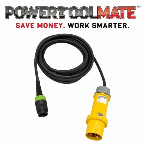 Festool 203927 H05 RR-F 2x1.5 4m Rubber Plug It Lead Replacement 110V Volt Cable