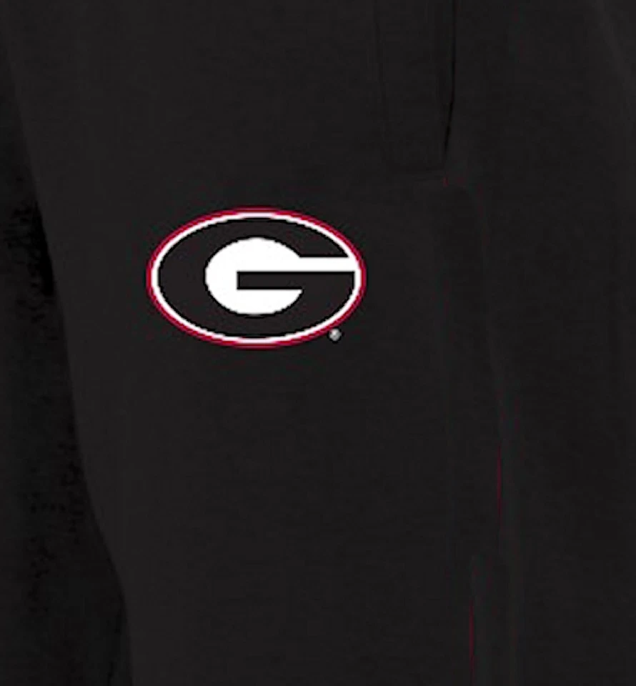 Georgia Bulldogs Black Status Polyester Fleece Open Bottom Athletic Pants - Image 3 of 4