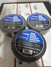 Lot Of (3) Berry 555 FlexFix UL 181B-FX Duct Sealing Foil Tape 1.89 in x 120 yd
