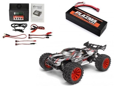 Maverick Quantum+ XT Flux 3S 1/10 4WD BLS Stadium Truck Set - rot #MV150301SET