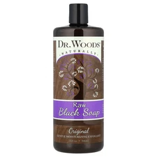 Dr Woods Raw Black Soap Original 32 fl oz 946 ml Cruelty-Free, Gluten-Free,
