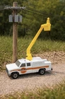 Extremely Nice Vintage Hot Wheels Workhorses Phone Truck White W/ Boom & Figure