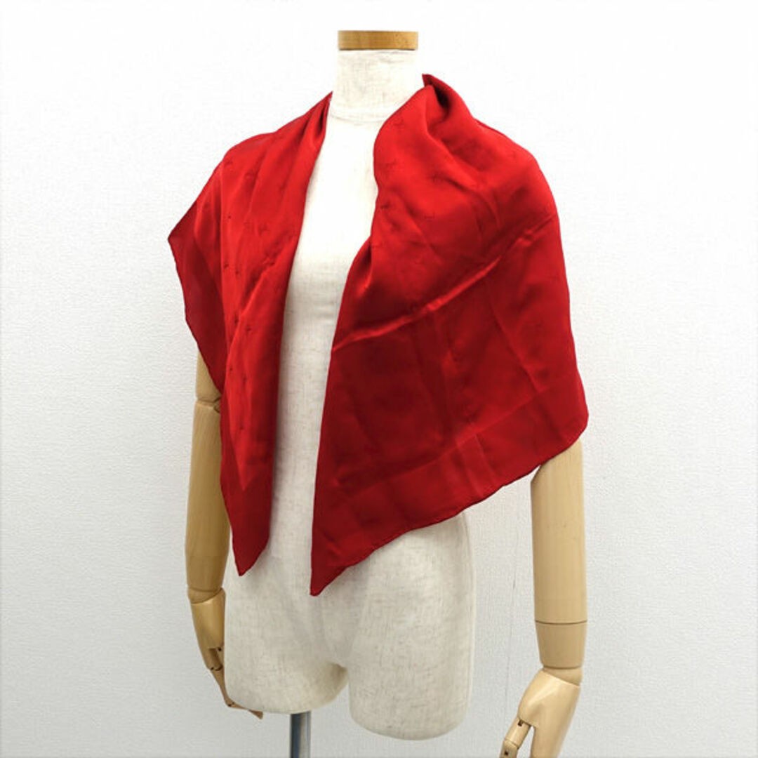 Louis Vuitton Red Silk Scarf Stole for Women Pre-Owned Luxury Brand