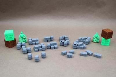 Tabletop Terrain Barrel Crate Chest Scatter Loot Marker Dnd RPG Wargame Skirmish