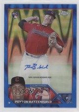 2023 Chrome Update Blue RayWave Refractor 121/150 Peyton Battenfield Auto 04tw