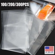 100-300 pcs Food Saver Vacuum Sealer Bags Embossed FoodSaver Storage Bags 8x12cm