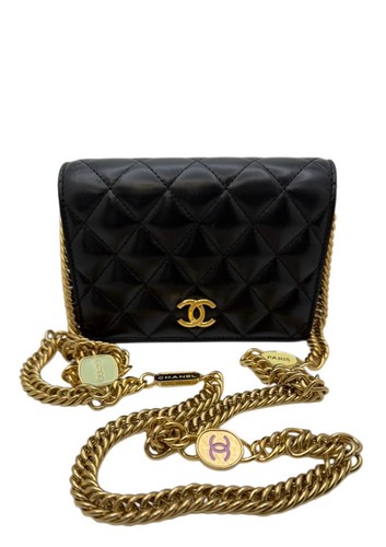 Chanel Cruise 2023 Limited Edition Mini Bijoux Chain Charms WOC Flap Bag w/ Chip