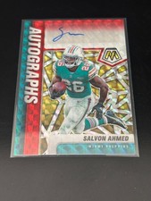 Salvon Ahmed 2021 Panini Mosaic Silver Mosaic Prizm Autographs RC Dolphins