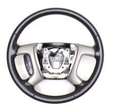 Chevrolet Gmc 07-14 Silverado Sierra Steering Wheel Black Leather Cruise Only