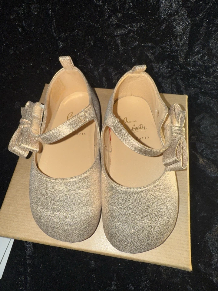 Christian Louboutin Babe Ballerinas - Lurex - Dourado - Bebê - Imagem 4 de 4
