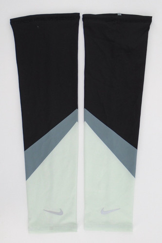 Nike Lightweight Sleeves Adult L/XL Cooling Running Barely Green/Grey