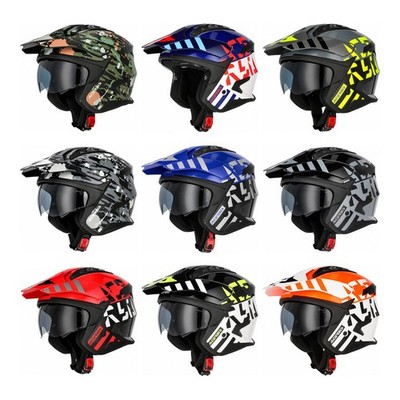 Acerbis Jet Aria Evo Graphic Open-Face Helmet, Motorcycle Jet Helmet