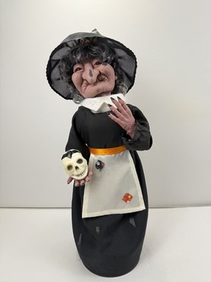 VTG Halloween Animated Witch Telco Motionettes Bat Skull Works Tested 1989 Video