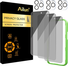 Ailun 3Pack Privacy Screen Protector for Iphone 16 Pro 6.3 Inch 3Pack Camera L