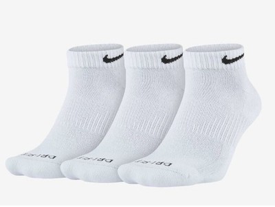 NIKE EVERYDAY PLUS COTTON CUSHIONED SOCKS SX7040-100 SIZE M (M6-8 W6-10 Y5Y-7Y)