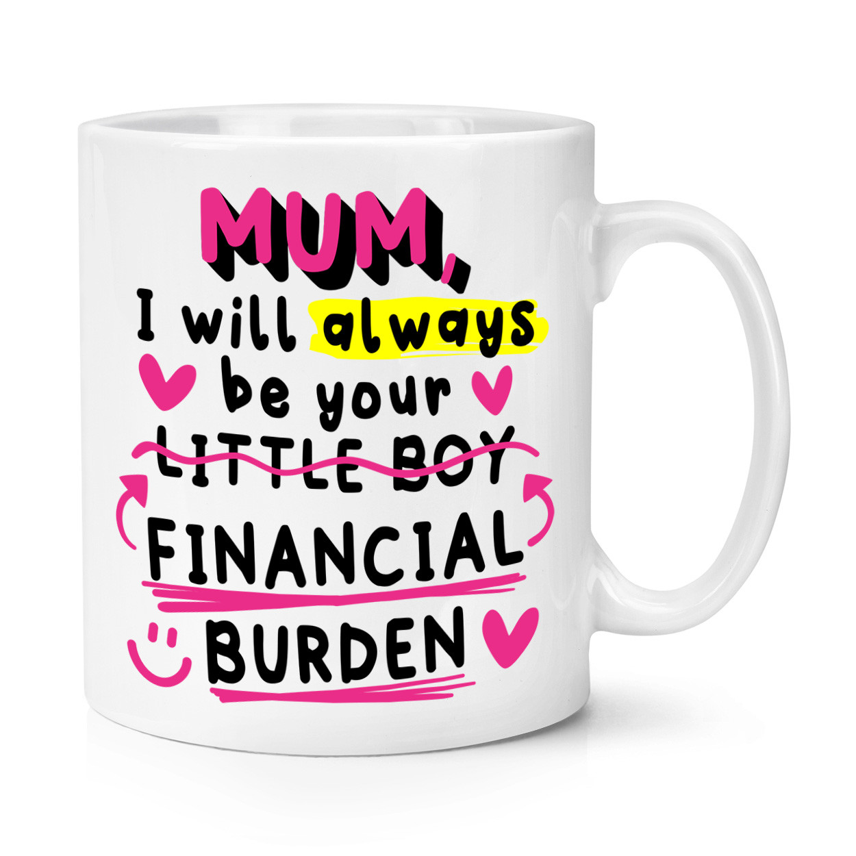 Mum I Will Always Be Your Little Boy Financial Burden 10oz Mug Cup Mothers Day