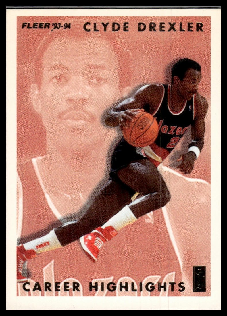 1993-94 Fleer #4 Clyde Drexler Clyde Drexler Career Highlights