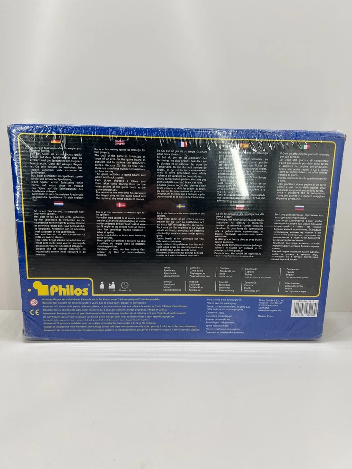 Philos Go & Go Bang Board Game 2 Player Strategy Case Black and White - Image 4 of 4