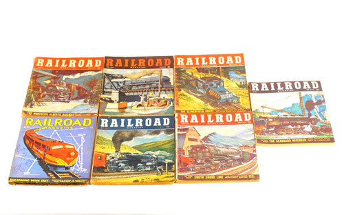 Railroad Magazine 1946-54 RR Train Stories Photos & Railway Information Lot Of 7
