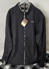DRAKE Men's Windproof Softshell Jacket Full Zip Black Size 3XL
