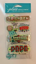 Jolee's Boutique Stickers - Grandpa Gramps Grandad Papa - Ships Free