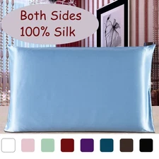 100% Pure Silk Pillowcase 19 Momme Pillow Cover Twin/Queen/King/ Standard