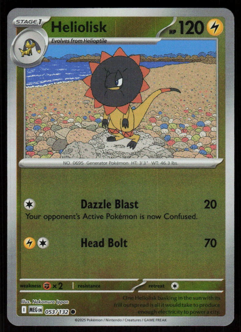 Heliolisk 053/132 Common Mega Evolution Pokemon Reverse Holo Near Mint