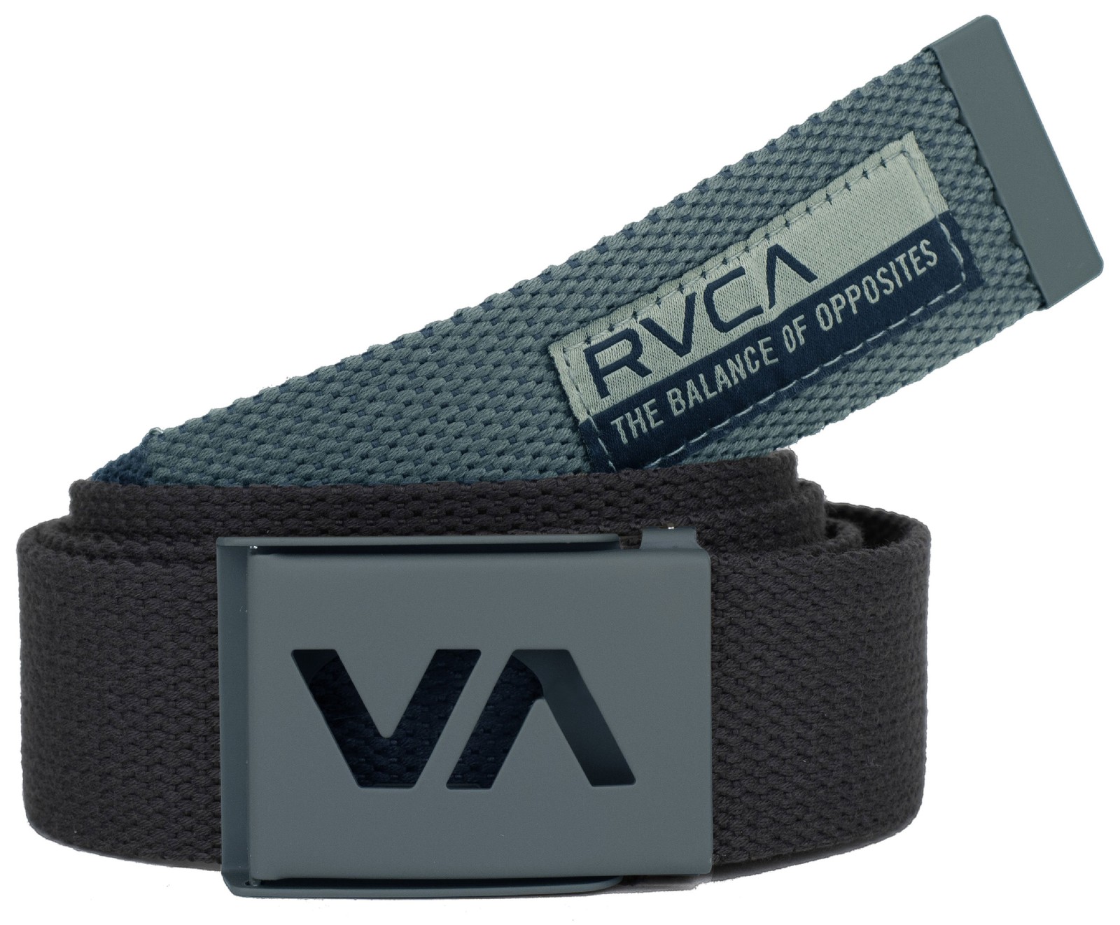RVCA Grafted Men s Web Belt Metal VA Buckle BlackMidnight Green - New 5890₽