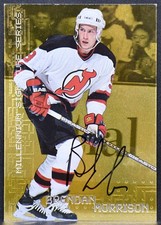 1999-100 Be a Player Millennium Autographs Gold Brendan Morrison 149 Auto 3894