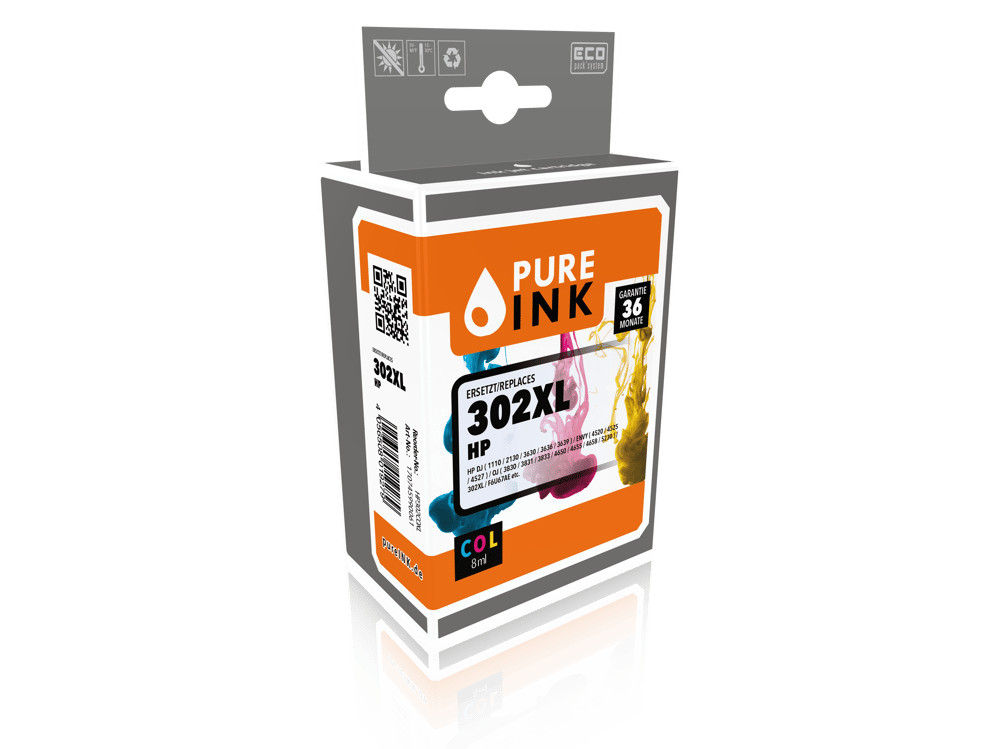 Патрон pureINK HP 302XL Druckerpatrone #8971625