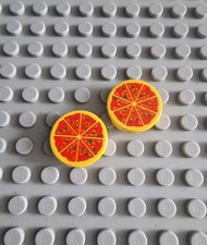 Lego Tile Tile 2x2 Round Print Pizza 2 Pieces 4150p02 10036 6350 6329 K171